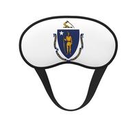 Massachusetts State Flag Sleep Mask,Blackout Eye Mask Adjustable Eye Cups,Sleeping Mask for Light Sleepers, Travelers