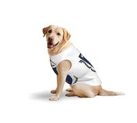 Massachusetts State Flag Soft Cotton T-Shirt Vest For Large Dogs, Print Pet Clothes Breathable Pet Pullover Tee Sleeveless Sweatshirt (3xl-5xl)