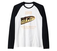 Massachusetts Territory Reptile The Garter Snake Raglan Baseball Tee