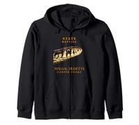 Massachusetts Territory Reptile The Garter Snake Zip Hoodie