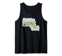 Massachusetts The Bay State Illustrated Map Design Tank Top