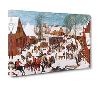 Massacre Of The Innocents By Pieter Bruegel The Elder Canvas Print | Gallery Wrapped 30mm Frame Wall Art | 20x14 inches | Ready to Hang | Classic Picture | Living Room Bedroom Lounge Office
