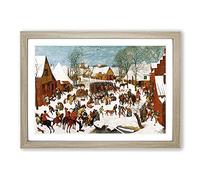 Massacre of The Innocents by Pieter Bruegel The Elder Framed Print | A2 Oak Framed Wall Art | Ready to Hang | Modern Nature Picture | Living Room Bedroom Lounge Office
