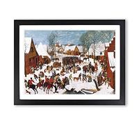 Massacre Of The Innocents By Pieter Bruegel The Elder Framed Print Black A2
