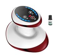 Massage 4-in-1 Massager Against Cellulite, Charge Electric Scraping Tools with 1 Oils,Vacuum & Gua Sha Electric, Firmer Skin & Better Circulation, Deep Massage with Heat (Red-Basic)