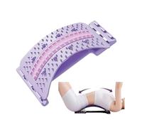 Massage Back Stretcher Back Stretcher 3 Level Adjustable Non Slip Lumbar Spine Corrector Massager Portable Backs Cracking Device for Back Lumbar Support Relaxation and Pain Relief (purple)