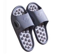 Massage Ball Acupressure Slippers Women Men Reflexology & Acupuncture Sandals Foot Massager Home Shower Shoes Relieves Nerve Tension And Pain In The Feet(Dark gray,40/41 EU)