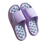 Massage Ball Acupressure Slippers Women Men Reflexology & Acupuncture Sandals Foot Massager Home Shower Shoes Relieves Nerve Tension And Pain In The Feet(Purple,36/37 EU)