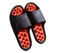 Massage Ball Acupressure Slippers Women Men Reflexology & Acupuncture Sandals Foot Massager Home Shower Shoes Relieves Nerve Tension And Pain In The Feet(Black,42/43 EU)