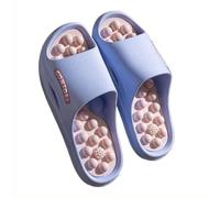 Massage Ball Acupressure Slippers Women Men Reflexology & Acupuncture Sandals Foot Massager Home Shower Shoes Relieves Nerve Tension And Pain In The Feet(Light blue,40/41 EU)