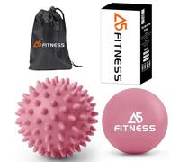 Massage Ball - Pink Lacrosse and Spiky Balls- Perfect for Yoga, Rehab, Deep Tissue & Trigger Point Massage, Myofascial Release, Plantar Fasciitis - Sore Muscle Recovery, and Overall Body Relaxation