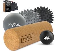 Massage Ball Set - Complete 5-Piece Kit: Spiky, Lacrosse & Mini Precision Balls + Roller - Plantar Fasciitis, Foot Arch & Heel Relief - Trigger Point Therapy for Back, Neck, Shoulders & Full Body