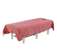 Massage Bed Cover 5pcs Solid Thicken Cotton Beauty Salon Bed Sheets Mattress Cover SPA Massage Table Bedspread Soft with/no Hole(01,90x220cm no Hole)