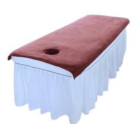 Massage Bed Cover Beauty Bedsheet Cosmetic Salon Sheets Massage Treatment Soft Sheets Spa SPA Bed Table Cover Sheets with Hole(Brown,100X200CM)