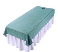 Massage Bed Cover Reusable Beauty Massage Table Cover Spa Bed Salon Couch Sheet with Face Hole Polyester Cotton Anti-Wrinkle Sheet(Type 3)