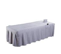 Massage Bed Cover Sheet Beauty Salon Bed Sheet Brief Skirt Bedspread with Hole Body Massage Cover(Color 4,Pillow case 30x50cm)
