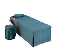 Massage Bed Cover Sheet Beauty Salon Massage Table Bed Sheet Bedskirt SPA Full Cover Funda Camilla(Color 15,Square Head 80x190cm)