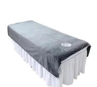 Massage Bed Cover Solid Velvet Beauty Salon SPA Bed Sheets Massage Warm Bed Table Cover Soft Salon Sheets with/no Hole(Grey,120x200cm no Hole)