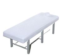 Massage Bed Cover Thickened Beauty Salon Massage Bed Fitted Sheet with Open Hole Beauty Bedspread(White,185x70CM)