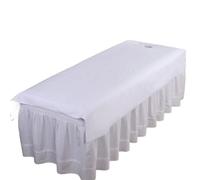 Massage Bed Cover Waterproof Washable Soft Spa Clubhouse Dedicated Breathable with Holes Flat Bed Sheet Beauty Salon Massage Cover(White,75x200cm with Hole)