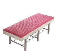 Massage Bed Mattress Beauty Mattress with Holes/Without Holes Massage and Tuina Physiotherapy Non-Slip Thin Salon(Peach Red Thin No Hole,180cm60cm)