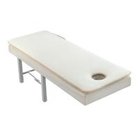 Massage Bed Mattress Mattress for Massage Table Bed with Hole, Beauty Salon Pad, Non-Slip Cushion, Lamb Velvet Thickening for Beauty Salon(Beige Thick W Hole,Square 190cm80cm)
