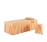 Massage Bed Sheet Beauty Salon Bed Sheet Brief Skirt Bedspread with Hole Body Massage Cover(Color 6,190cm x 70cm)