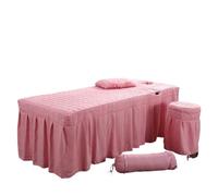 Massage Bed Sheet Beauty Salon Bed Sheet Brief Skirt Bedspread with Hole Body Massage Cover(Color 8,185cm x 70cm)