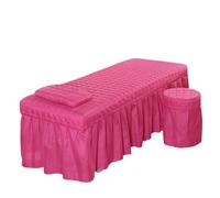 Massage Bed Sheet Square Head Quilted Thicken Beauty Salon Lash Massage Table Bed Skirt Mattress Cover SPA Treatment with Face Breath Hole Sheet(Color-05,Square Head 180x60cm)