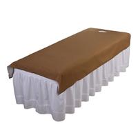 Massage Bed Sheet Waterproof Washable Soft Spa Clubhouse Dedicated Breathable with Holes Flat Bed Sheet Beauty Salon Massage Cover(Dark Coffee,75x200cm with Hole)
