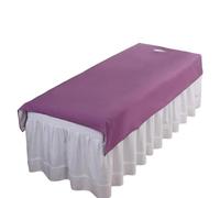 Massage Bed Sheet Waterproof Washable Soft Spa Clubhouse Dedicated Breathable with Holes Flat Bed Sheet Beauty Salon Massage Cover(Purple,75x200cm with Hole)