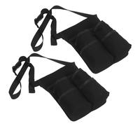 Massage Bottle Black Waist Belt for Therapists 2pcs