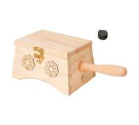 Massage Box, Wooden Heated Body Massager with Ergonomic Design Strap for Navel Belly Waist Back Arms Knee Women Men Elderly Adults Household Relaxation Tool, Multicolor