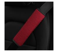 Massage Breathable Mesh Car Shoulder Guard Cover Interior Safety Belt Decorative Item Front Bumper Grille(Wine red)