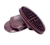 Massage Brush Body Aromatherapy Tool for Waist Abdomen Scalp Full Relaxation Beauty Salon Custom Silicone Brush for Shower Bath Home Use (Coffee, 14.3x9cm)
