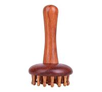 Massage Brush for the Stomach Hand Held with 28 Wooden Teeth and