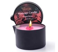 Massage Candle for Skin Care, Low Temp Soybean Oil Coconut Oil Based Scented Candle for Stress Relief, Hot Massage Oil for Home SPA Aromatherapy, Amazing Gift 95g (Fresh Rose)