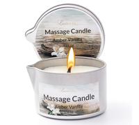 Massage Candle Oil Scented Soy Wax, Body SPA Relaxation, 95g Amber Vanilla | Natural Essential Oil Infused Jojoba Oil Shea Butter Massage Oil Wax for Body Relaxation Hand Foot Care Amazing Gift Women