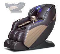Massage Chair Featuring 8 Massage Modes, ergonomically Designed for Living Rooms and bedrooms, with Adjustable Intensity.(Brown)