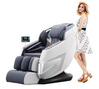 Massage Chair Full Body, Electric Massagers Zero Gravity SL Track Massage Recliner with Health Inspection, AI Voice Function, Back and Leg Heating, and Body Scan Shiatsu Calf Extension(White)