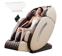 Massage Chair, Space-Saving Recliner with SL-Track for Easy Assembly(Brown)