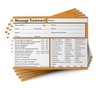 Massage Client Cards GDPR A6 Size - Salon and Therapist Customer Consultation Record - Treatment Services Essentials - Profile and Recording Forms - Beauty Stationery - 105x148mm - Pack of 25