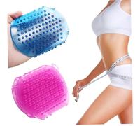 Massage Comb 2Pcs Meridian Massage Brush 6x4" Non Scratch PVC Body Comb with Hanging Loop Anti Cellulite Slimming Conditioning Relaxing Body Massager