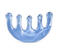 Massage Comb, Five Manual Massage, Transparent Blue | Polished Resin Surface, Handheld Massage Tool, Daily , For Home Users