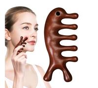 Massage Comb,Foot Massage Comb - 4-in-1 Wood Body Scraper Facial Massager for Morning Travel Daily Nighttime Shower Back Shoulders Neck Workplace Salon