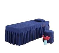 Massage Couch Cover Beauty Salon Bed Cover+Pillowcase 2pcs Set SPA Massage Skin-Friendly Table Sheet Bedskirt with Hole Colchas(Color 25,70x190 cm)