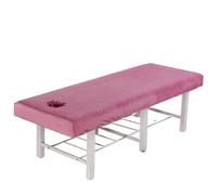 Massage Couch Cover Crystal Velvet Thick Bed Cover Simple Beauty Covers Massage for Hotel Salon(Dark Pink,180X60CM)