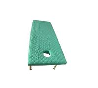 Massage Couch Cover Thicken Quilted Beauty Salon Massage Table Fitted Bed Sheet Skin-Friendly SPA Cover Bedspread with Breath Hole(Light Green,190x75)