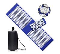 Massage Cushion Upgrade Long Nonslip Acupressure Cushion Sensi Massage Mat Kuznetsov's applicator Relieve Back Pain Foot Massager Fitness Pilate Massage Cushion for Back (Size : Update3pc Blue)