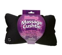 Funtime Gifts Vibrating Massage Cushtie, Synthetic, Black, 28 x 12 x 19 cm